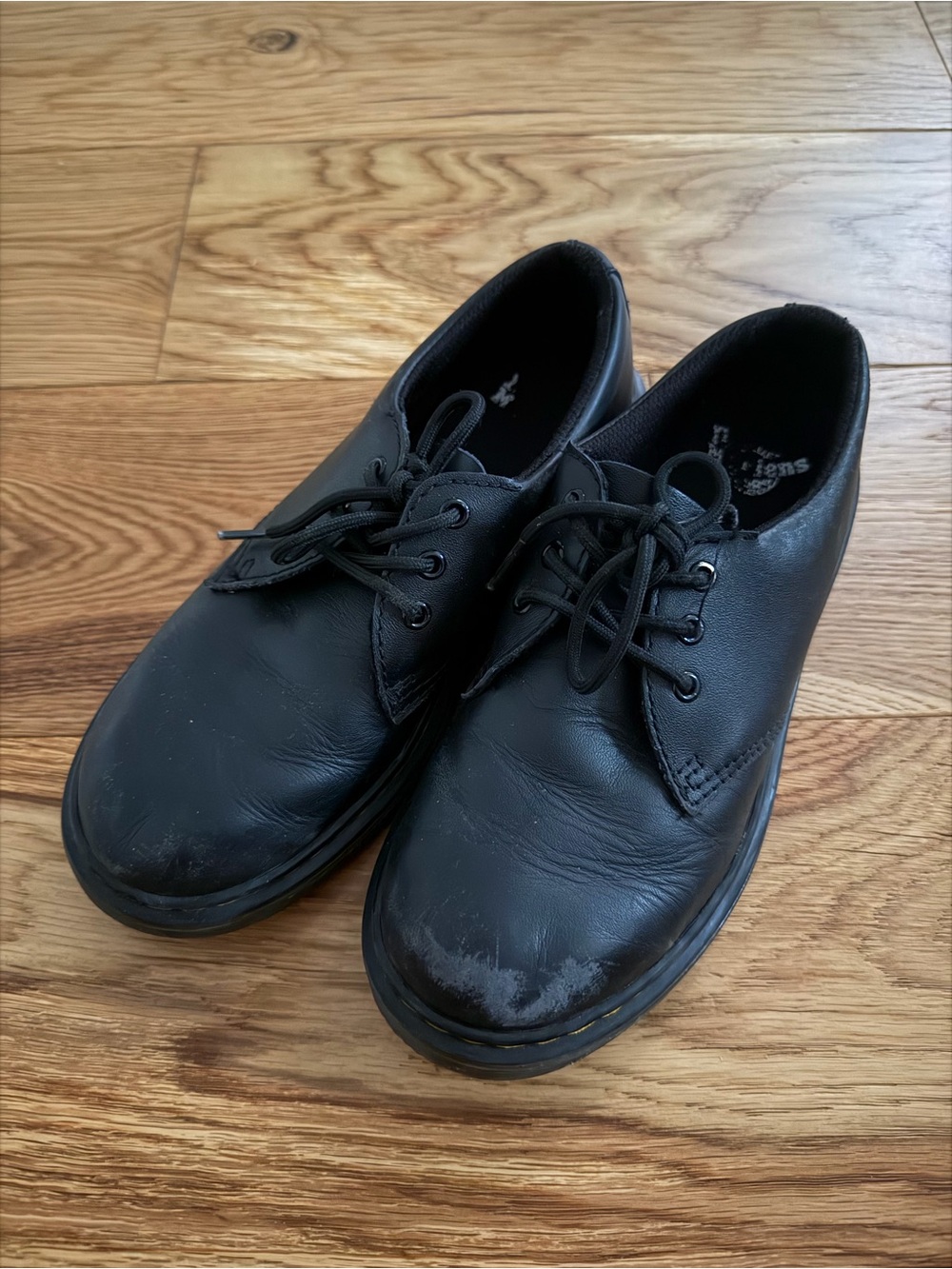 Dr. Martens 1461 Junior Black Leather Oxford Shoes Kids Size 3